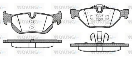 Колодки тормозные диск. задн. (пр-во Remsa) Bmw 1 2.0 06-12,Bmw 1 2.0 07-13,Bmw 1 2.0 08-13 WOKING P10453.10