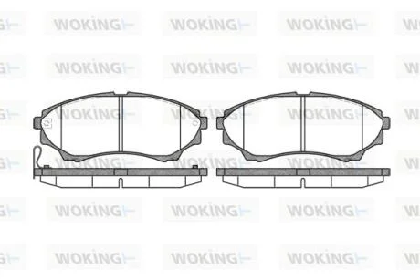 Тормозные колодки пер. FORD RANGER/MAZDA B-SERIE 2.5-3.0 98-15 WOKING P10513.00