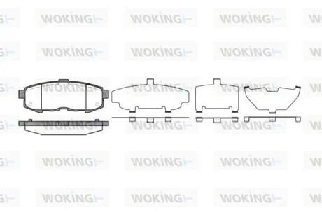 Колодки тормозные диск. задн. (пр-во Remsa) MAZDA MPV II (LW) 2.0 DI (02-06) WOKING P10603.00