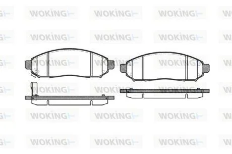 Колодки тормозные диск. перед. (пр-во Remsa) Nissan Navarra Pathfinder 05> WOKING P10623.01