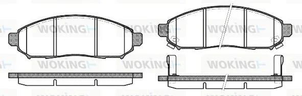 Колодки тормозные диск. перед. (пр-во Remsa) Nissan Leaf 10> WOKING P10623.12 (фото 1)