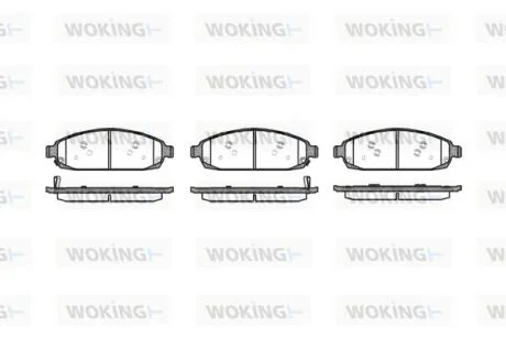 Колодки гальмівний диск. перед. (пр-во Remsa) Jeep Grand Cherokee 05>10 WOKING P10733.02
