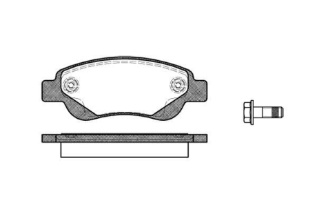 Колодки тормозные диск. перед. (Remsa) PSA C1 I II / 107 05>14, 108 14> / Toyota Aygo 05> 14> Bosch ver. WOKING P10773.00 (фото 1)