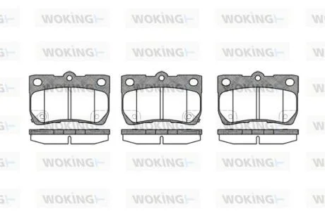 Колодки тормозные диск. задн. (пр-во Remsa) Lexus Gs (grs19_, uzs19_, urs19_) 3.0 05-11 WOKING P10813.02