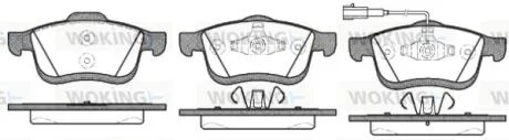 Гальмівні колодки пер. Doblo 10- (диск 305mm)(155.2x69.08x20.3) WOKING P10833.01