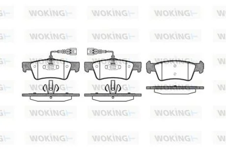 Колодки гальмівний диск. задн. (пр-во Remsa) VW T5 ATE ver. WOKING P10873.02