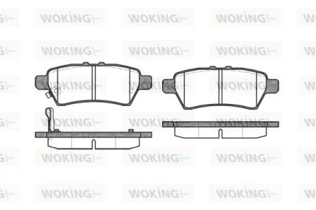 Колодки тормозные диск. задн. (пр-во Remsa) Nissan Navarra Pathfinder 05> WOKING P10883.01