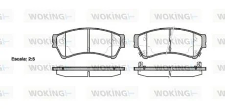Колодки тормозные диск. перед. (пр-во Remsa) Mazda 6 II 07>13 WOKING P10963.02
