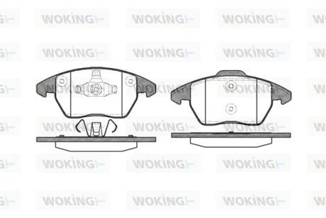 Гальмівні колодки пер. Citroen C4/Peugeot 207/208/307/308/Jetta IV 07- WOKING P11303.10