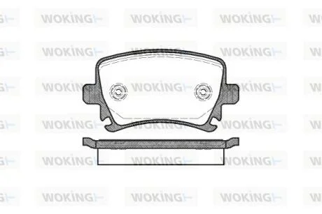 Гальмівні колодки зад. Caddy III/Golf V/Audi A4 03- WOKING P11313.00