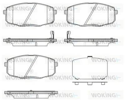 Колодки тормозные диск. перед. (пр-во Remsa) Hyundai Elantra 1.6 10-,Hyundai I30 1.4 07-11 WOKING P11383.12