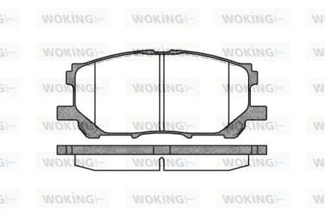 Колодки тормозные диск. перед. (пр-во Remsa) Lexus RX300-330-350 03>08, 08>15 WOKING P11393.00