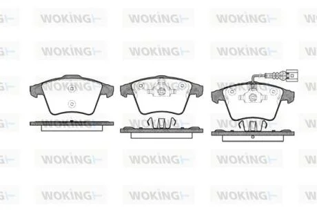 Колодки гальмівний диск. перед. (пр-во Remsa) VW T5 ATE ver. WOKING P11453.01