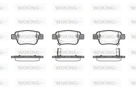 Колодки тормозные диск. задн. (пр-во Remsa) Toyota Avensis 03>08, Previa 05>, Alphard 08>14 WOKING P11473.02