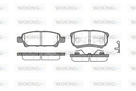 Колодки тормозные WOKING P11513.02