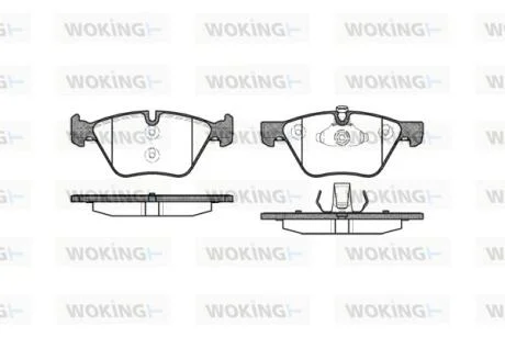 Гальмівні колодки пер. BMW 3(E90)/1(E81) 04-13 (ATE) (154,8x63,6x20) WOKING P11523.00