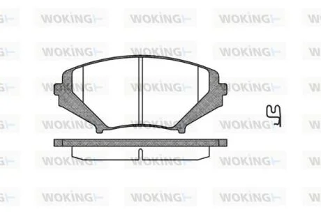Колодки гальмівні WOKING P11803.01