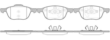 Колодки тормозные диск. перед. (Remsa) Ford C-max 1.6 07-10,Ford C-max 1.8 07-10 WOKING P11823.00 (фото 1)