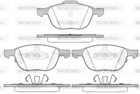 Колодки тормозные диск. перед. (пр-во Remsa) Ford Focus iii Electric 10- WOKING P11823.12