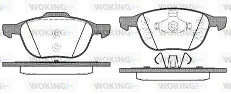Гальмівні колодки пер.FORD C-MAX/FOCUS/MAZDA 3/5/VOLVO V40/S40/C70/C30 1.0-2.5 03-19 WOKING P11823.30