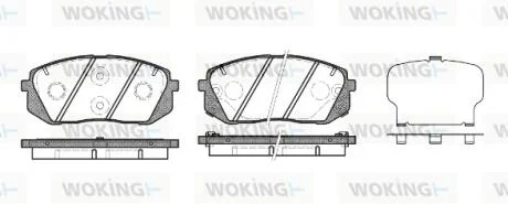 Гальмівні колодки пер. Kia Carens 07/Sportage 04 (mando) WOKING P12023.22