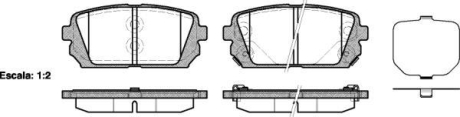 Колодки гальмівний диск. задн. (Remsa) Hyundai ix35, Kia Carens III WOKING P12033.02