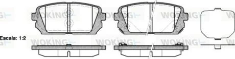 Колодки гальмівний диск. задн. (пр-во Remsa) Hyundai ix35, Kia Carens III WOKING P12033.02