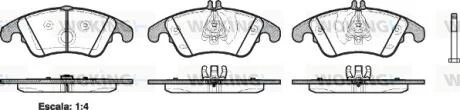 Колодки тормозные диск. перед. (пр-во Remsa) MB C204 E212 Girling ver. WOKING P12043.00