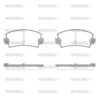 Гальмівні колодки зад. С300/FOCUS II/MAZDA 3/5/ESPACE I/C70/C30 1.6-2.7 03-12 WOKING P1213.36