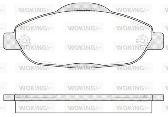 Колодки тормозные диск. перед. (пр-во Remsa) Peugeot 3008 1.6 09-,Peugeot 3008 2.0 09- WOKING P12233.00 (фото 1)