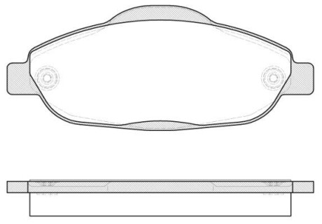 Колодки тормозные диск. перед. (Remsa) Peugeot 3008 1.6 09-,Peugeot 3008 2.0 09- WOKING P12233.00