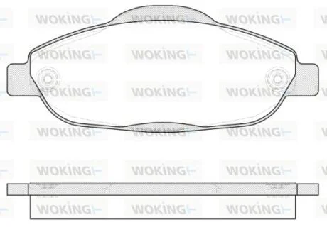 Колодки тормозные диск. перед. (пр-во Remsa) Peugeot 3008 1.6 09-,Peugeot 3008 2.0 09- WOKING P12233.00