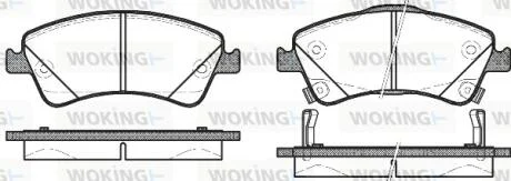 Колодки гальмівний диск. перед. (пр-во Remsa) Toyota Avensis III 08>18 WOKING P12413.12