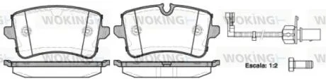 Колодки тормозные диск. задн. (пр-во Remsa) Audi A4 09>16 A6 11>18 Q5 08>17 / Porsche Macan WOKING P12433.10