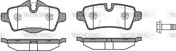 Колодки гальмівний диск. задн. (пр-во Remsa) Mini Cooper, One, Clubman 08> WOKING P12443.00 (фото 1)