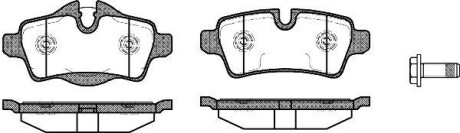 Колодки гальмівний диск. задн. (Remsa) Mini Cooper, One, Clubman 08> WOKING P12443.00