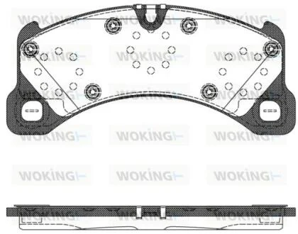 Колодки тормозные диск. перед. (пр-во Remsa) Porsche Cayenne 3.0 10-,Porsche Cayenne 3.6 10- WOKING P12453.50