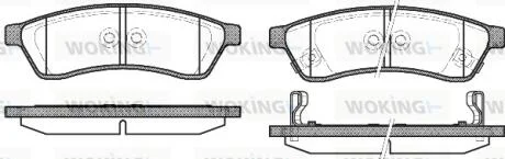 Гальмівні колодки зад. Epica (06-11) WOKING P12493.02