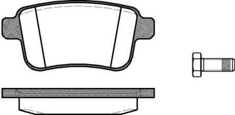 Гальмівні колодки зад. Kangoo 08- WOKING P12523.00