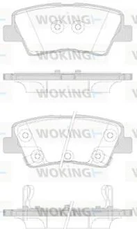 Гальмівні колодки зад. Hyundai i30/i40 11-/Kia Rio 1.4-3.8 12- (akebono) WOKING P12623.42