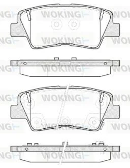 Гальмівні колодки зад. Hyundai i30/i40 11-/Kia Cee\'d 1.6-3.3 12- (akebono) WOKING P12623.52