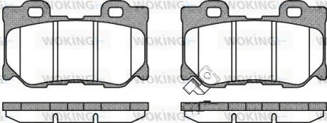 Колодки гальмівний диск. задн. (пр-во Remsa) Infiniti Fx 3.0 08-,Infiniti Fx 3.5 02-08 WOKING P12653.01
