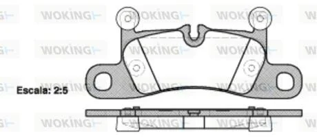 Колодки гальмівний диск. задн. (пр-во Remsa) Porsche 911 3.4 11-,Porsche 911 3.4 12- WOKING P12793.10