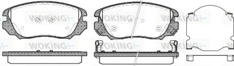 Колодки тормозные диск. перед. (пр-во Remsa) Chevrolet Camaro 3.6 09-15,Chevrolet Malibu 2.0 12- WOKING P12853.02