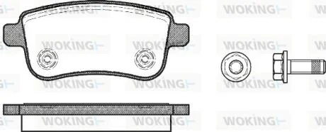 Колодки тормозные диск. задн. (пр-во Remsa) Renault Fluence 1.5 10-,Renault Fluence 1.6 10- WOKING P12873.00