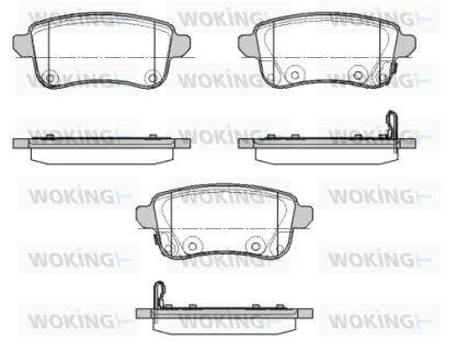 Колодки тормозные WOKING P12873.02