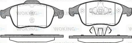 Колодки тормозные диск. перед. (пр-во Remsa) Renault Clio iv 1.6 12-,Renault Grand scenic iii 1.2 09- WOKING P12893.00