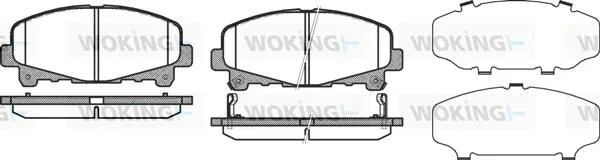 Колодки тормозные диск. перед. (пр-во Remsa) Honda Accord 08> 15> WOKING P12903.02 (фото 1)