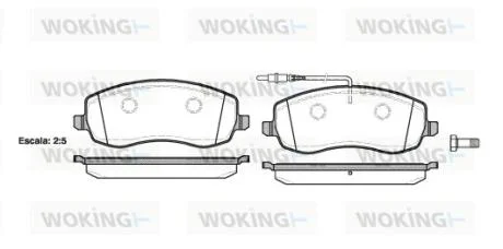 Колодки гальмівні WOKING P12933.02
