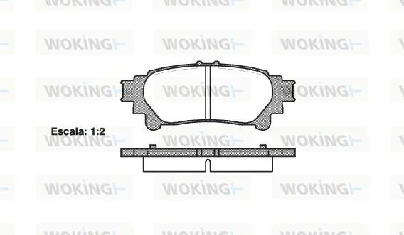 Гальмівні колодки зад. Lexus RX 08-15/Toyota Prius 09- (akebono) WOKING P12953.00 (фото 1)